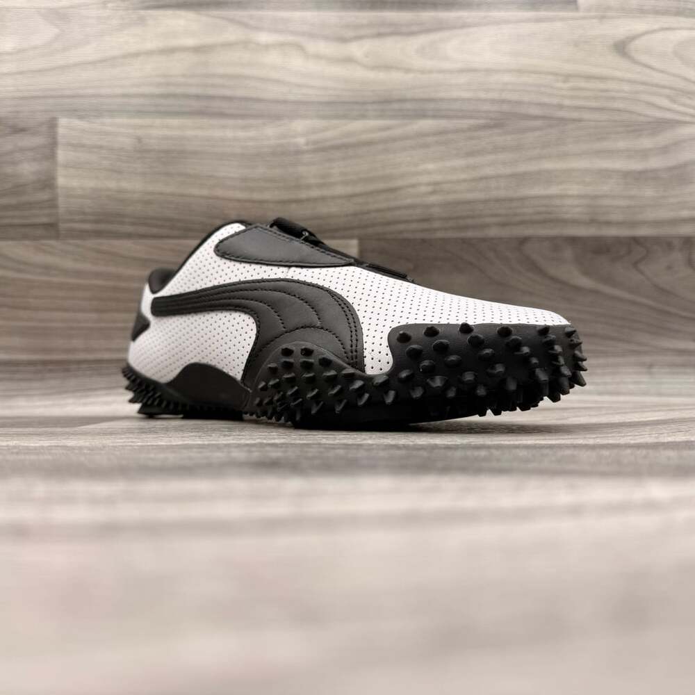 Puma Mostro Perforated Leather White Black New WOT 397331-01 Size US 8.5